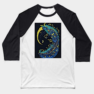 Abstract Colorful Shrimp Baseball T-Shirt